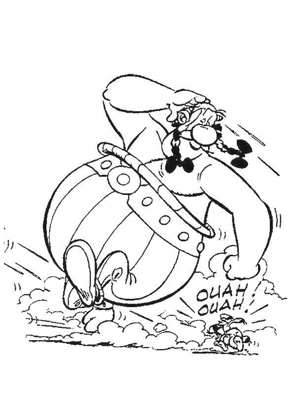 Obelix e idefix si mettono in salvo disegno da colorare Obelix e idefix si mettono in salvo disegno da colorare