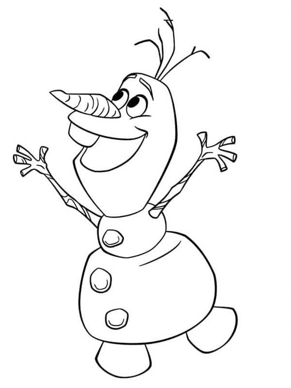 Olaf di Frozen disegno da colorare