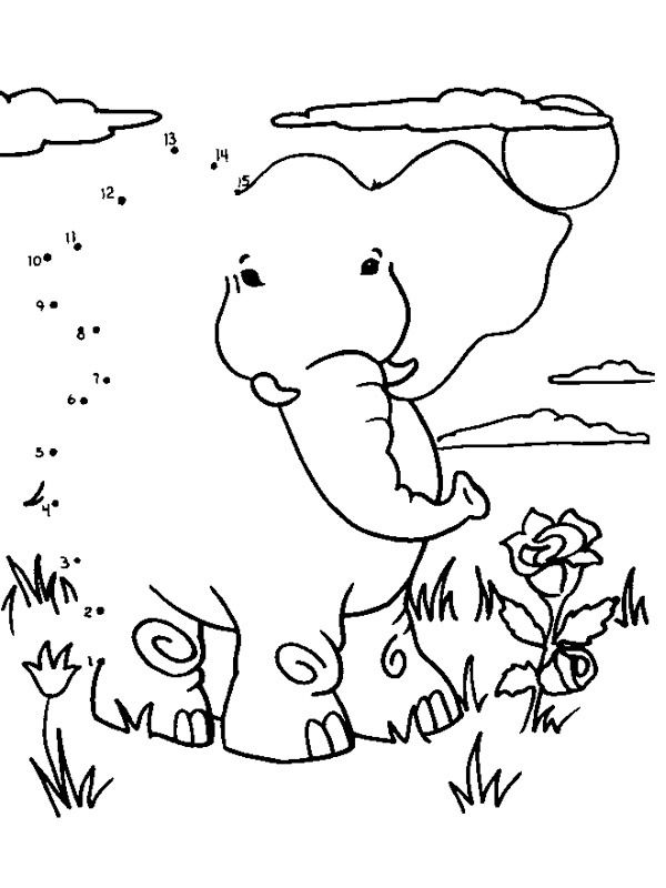 disegna un elefante disegno da colorare