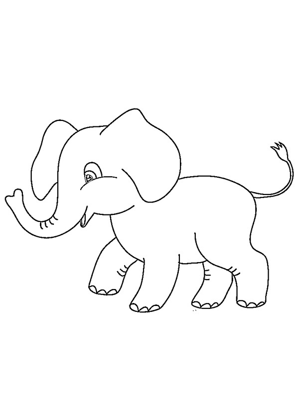Baby Elefante disegno da colorare