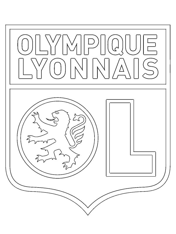 Olympique Lione disegno da colorare