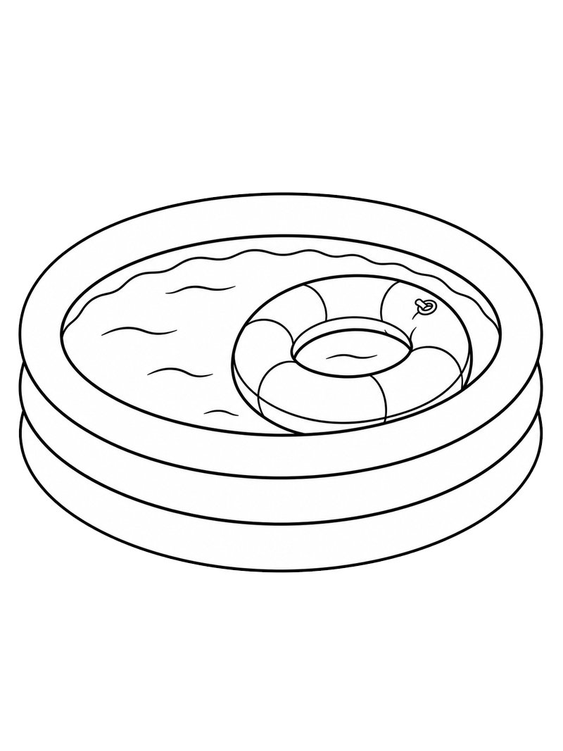 Piscina gonfiabile disegno da colorare Piscina gonfiabile disegno da colorare