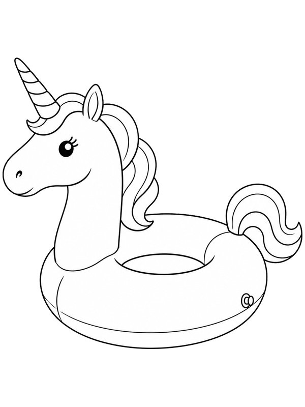 Unicorno gonfiabile disegno da colorare