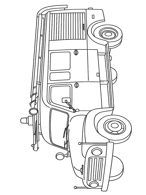 Camion dei pompieri Opel Blitz disegno da colorare Camion dei pompieri Opel Blitz disegno da colorare