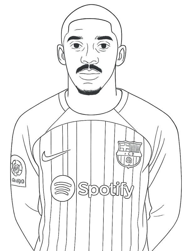 Ousmane Dembélé disegno da colorare Ousmane Dembélé disegno da colorare