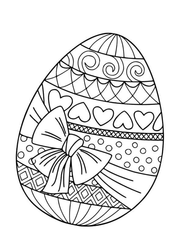 Uovo di Pasqua disegno da colorare