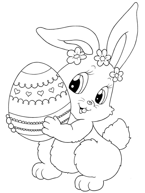 coniglietto di Pasqua disegno da colorare