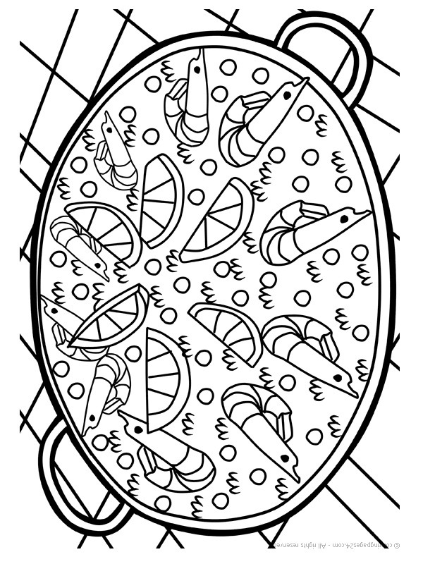 Paella disegno da colorare