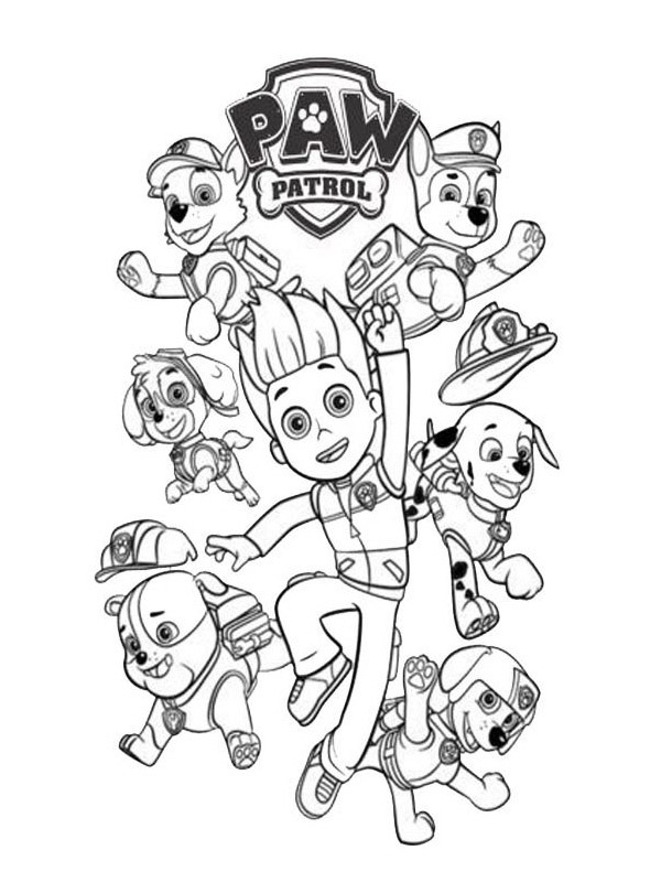 Paw Patrol disegno da colorare