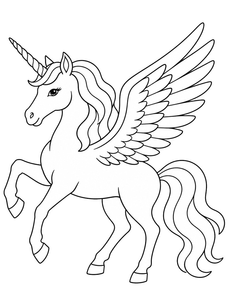 Unicorno Pegaso disegno da colorare Unicorno Pegaso disegno da colorare