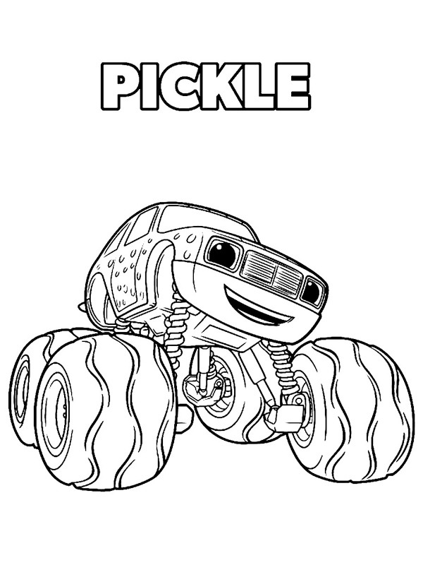 Pickle (Blaze e le mega macchine) disegno da colorare Pickle (Blaze e le mega macchine) disegno da colorare