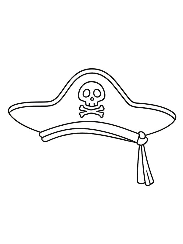 Cappello da pirata disegno da colorare Cappello da pirata disegno da colorare