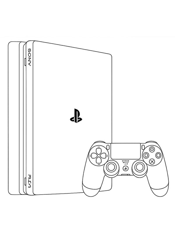 Playstation 4 disegno da colorare Playstation 4 disegno da colorare