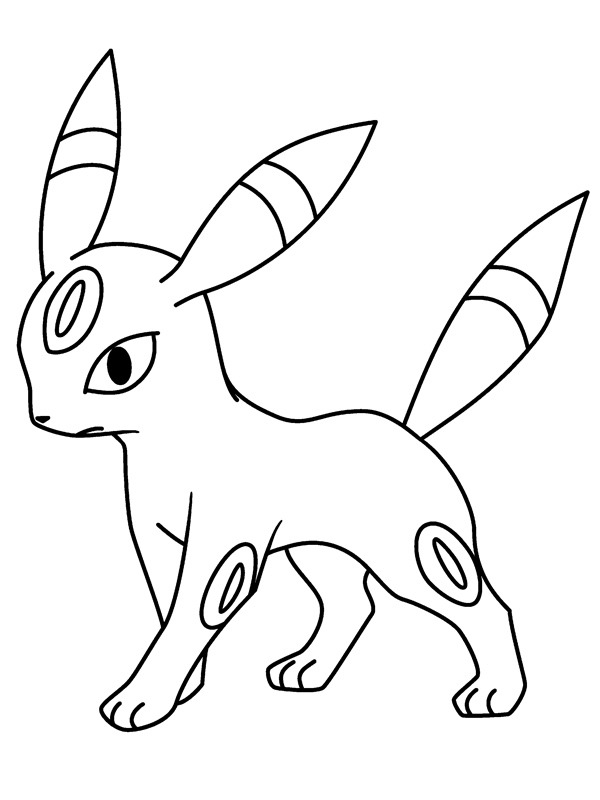 Umbreon (Pokémon) disegno da colorare