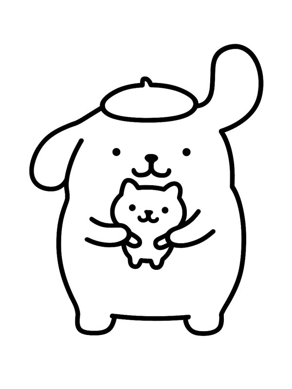 Pompompurin e Muffin disegno da colorare Pompompurin e Muffin disegno da colorare