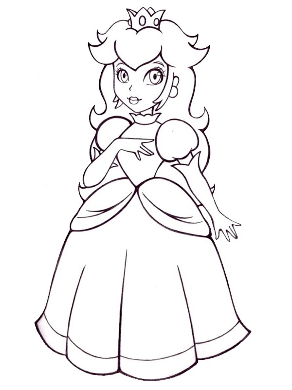 Principessa Peach disegno da colorare
