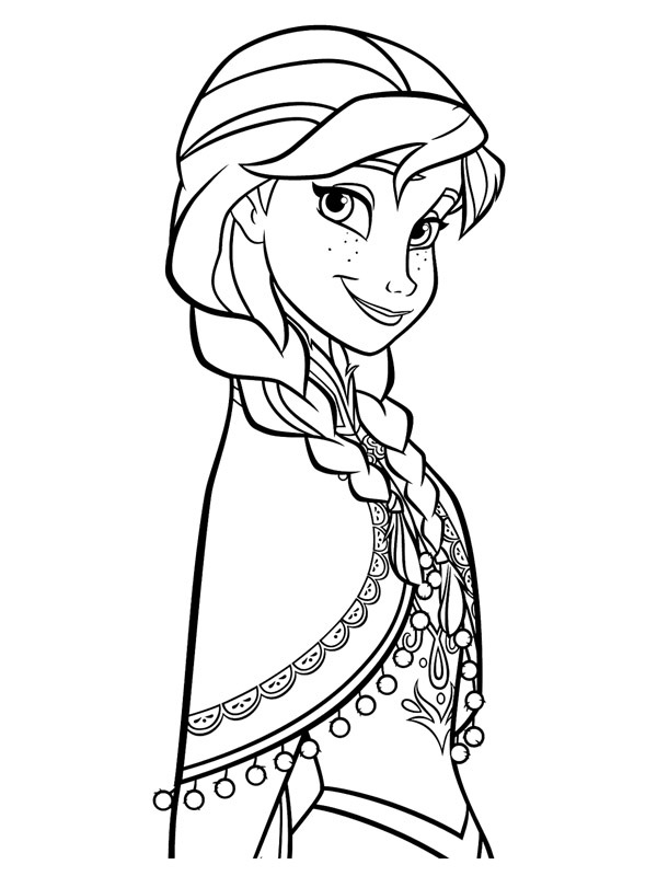 La principessa Anna disegno da colorare