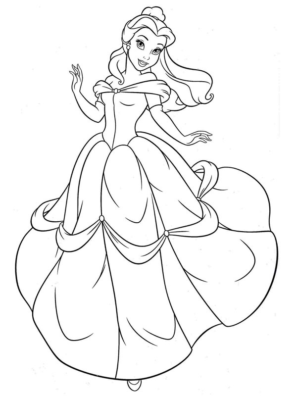 La principessa Belle disegno da colorare La principessa Belle disegno da colorare