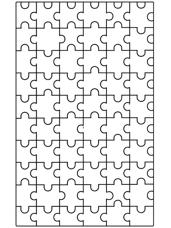 Motivo a puzzle disegno da colorare