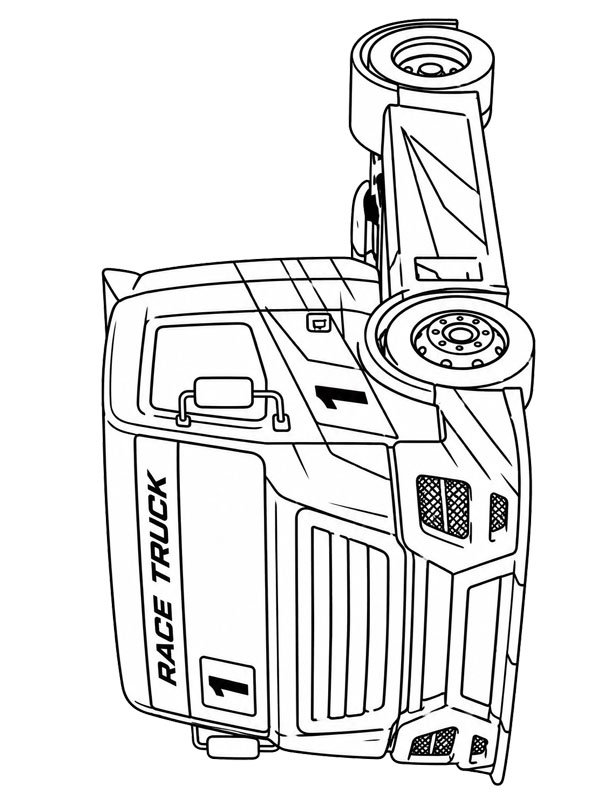 Camion da corsa disegno da colorare
