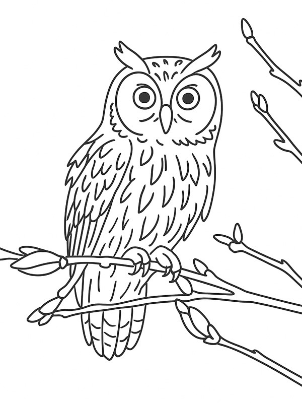Gufo reale disegno da colorare Gufo reale disegno da colorare
