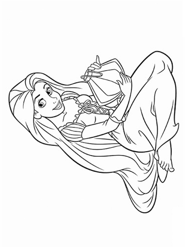 Principessa Rapunzel disegno da colorare