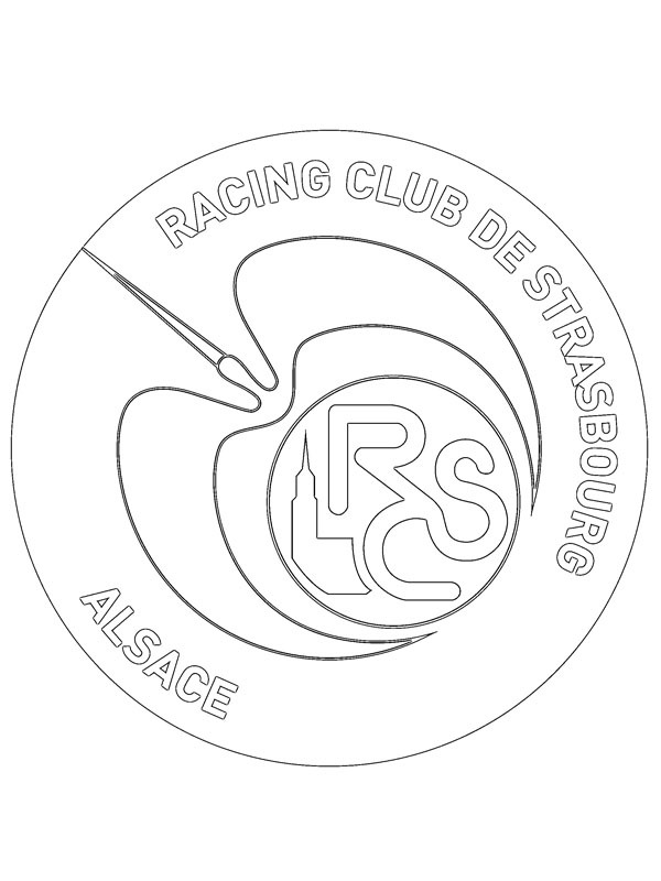 Racing Club de Strasbourg Alsace disegno da colorare