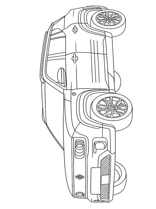 Renault 4 E-Tech electric disegno da colorare Renault 4 E-Tech electric disegno da colorare