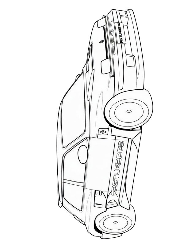 Renault 5 Turbo 3E disegno da colorare