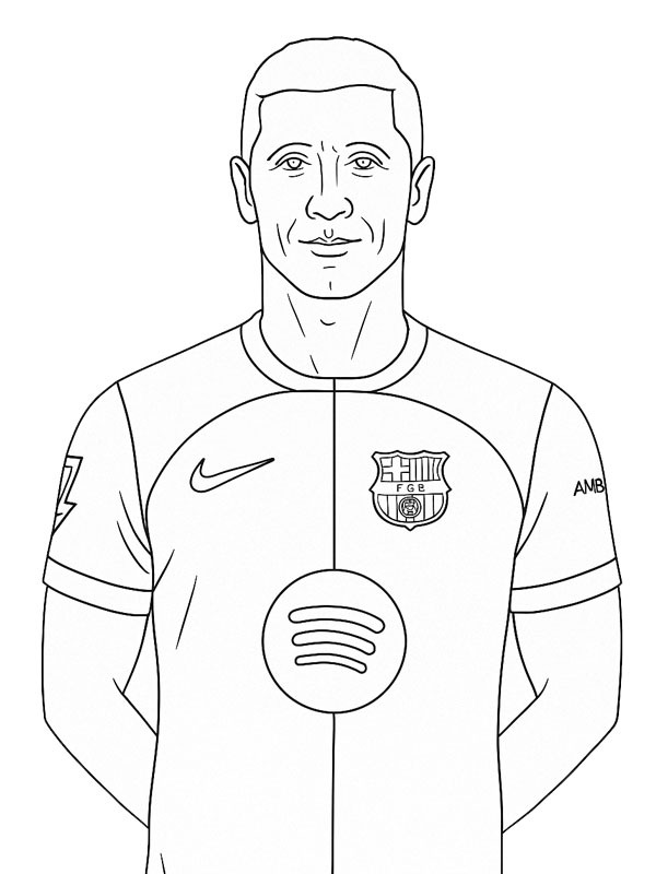 Robert Lewandowski disegno da colorare Robert Lewandowski disegno da colorare