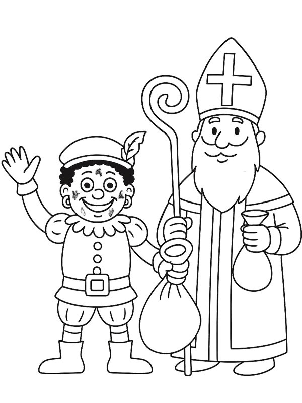 Pete e San Nicola coperti di fuliggine disegno da colorare