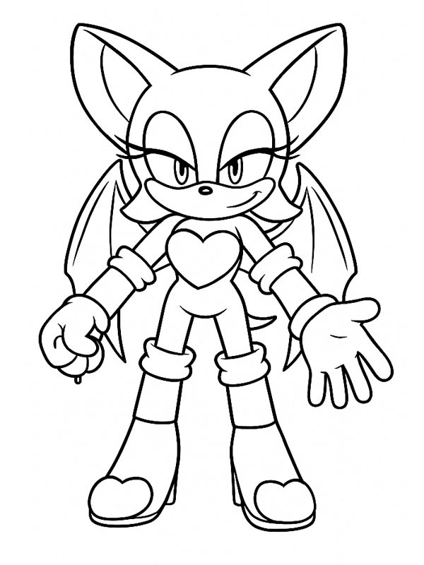 Rouge the Bat disegno da colorare Rouge the Bat disegno da colorare