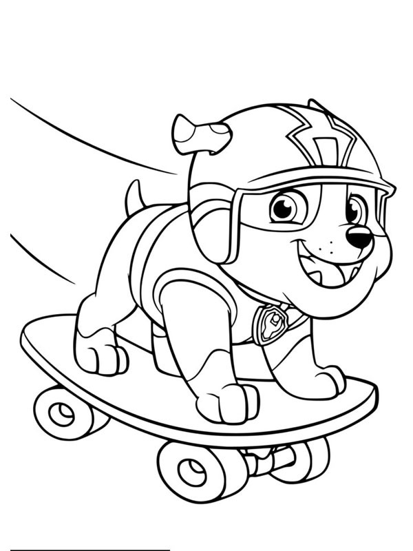 Macerie sullo skateboard disegno da colorare Macerie sullo skateboard disegno da colorare