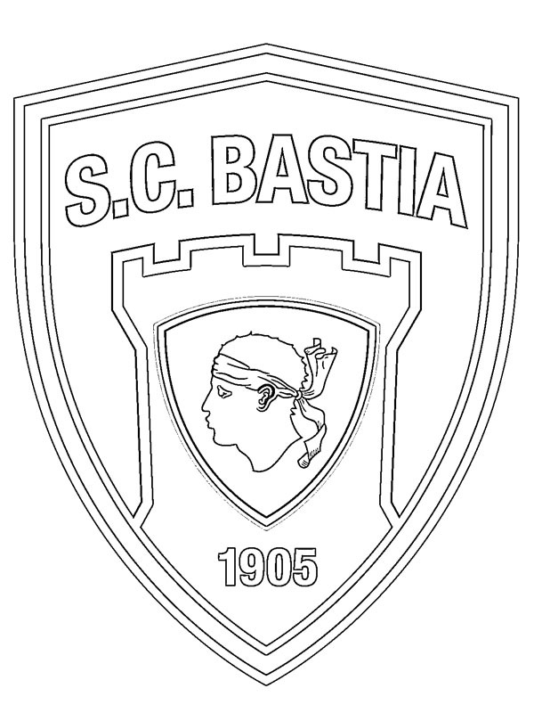 SC Bastia disegno da colorare