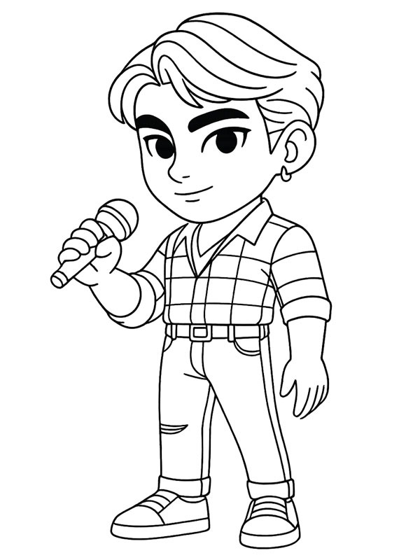 Jinu (Saja boys) disegno da colorare Jinu (Saja boys) disegno da colorare
