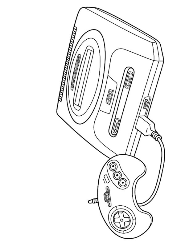 Sega Mega Drive disegno da colorare Sega Mega Drive disegno da colorare