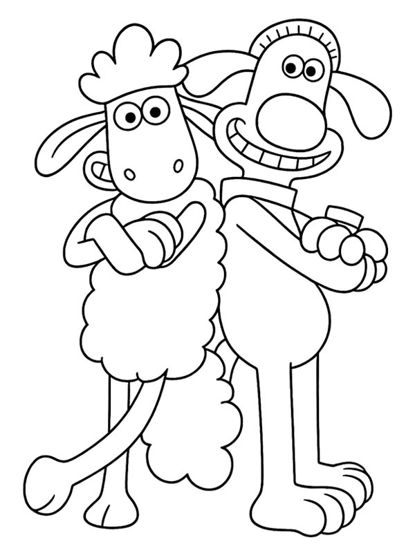 Shaun e Bitzer disegno da colorare Shaun e Bitzer disegno da colorare