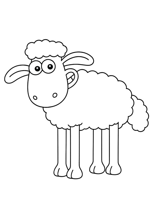 Shaun (Shaun la Pecora) disegno da colorare Shaun (Shaun la Pecora) disegno da colorare