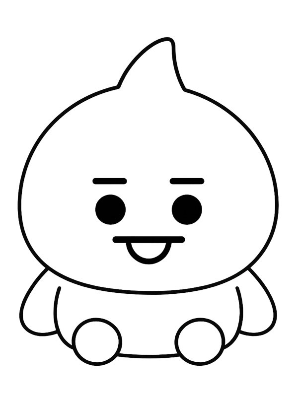 Shooky Bt21 disegno da colorare Shooky Bt21 disegno da colorare