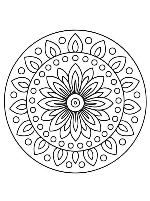 Mandala floreale disegno da colorare Mandala floreale disegno da colorare