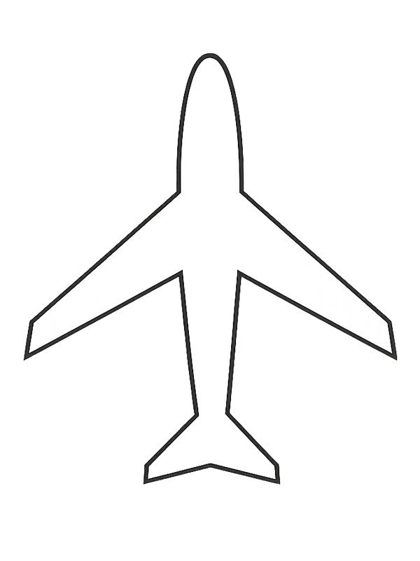 Modello di aereo disegno da colorare