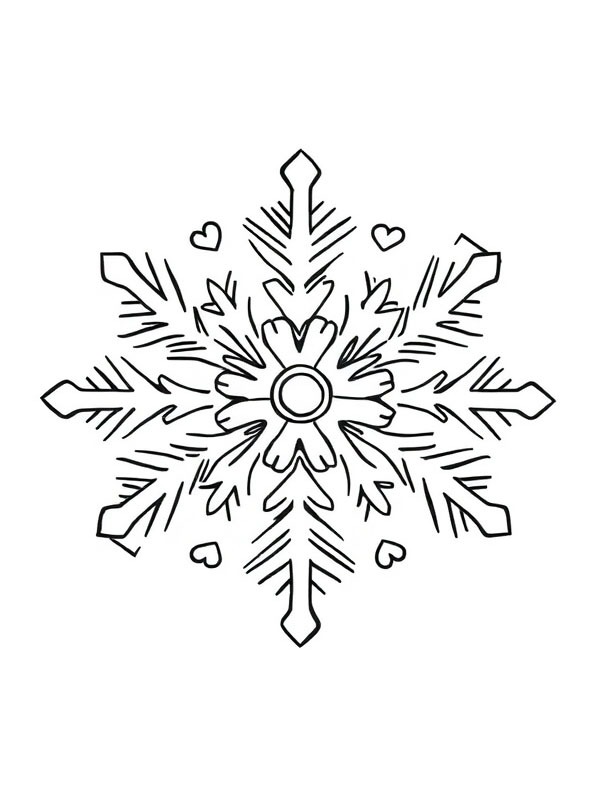 Fiocco di neve disegno da colorare Fiocco di neve disegno da colorare
