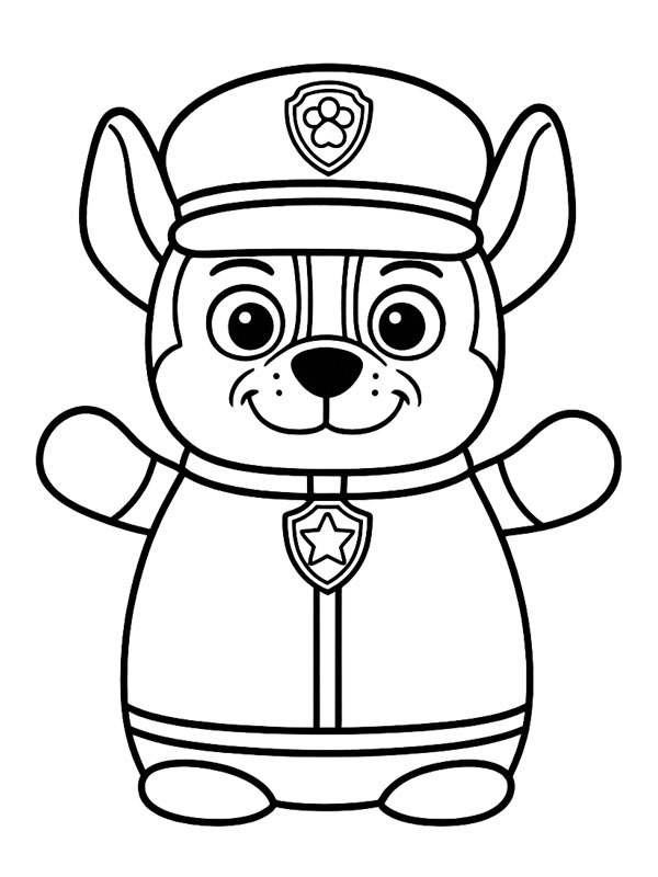 Squishmallows Chase (PAW Patrol) disegno da colorare Squishmallows Chase (PAW Patrol) disegno da colorare