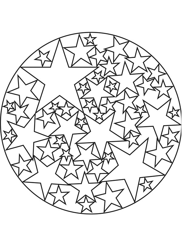 Mandala stelle disegno da colorare