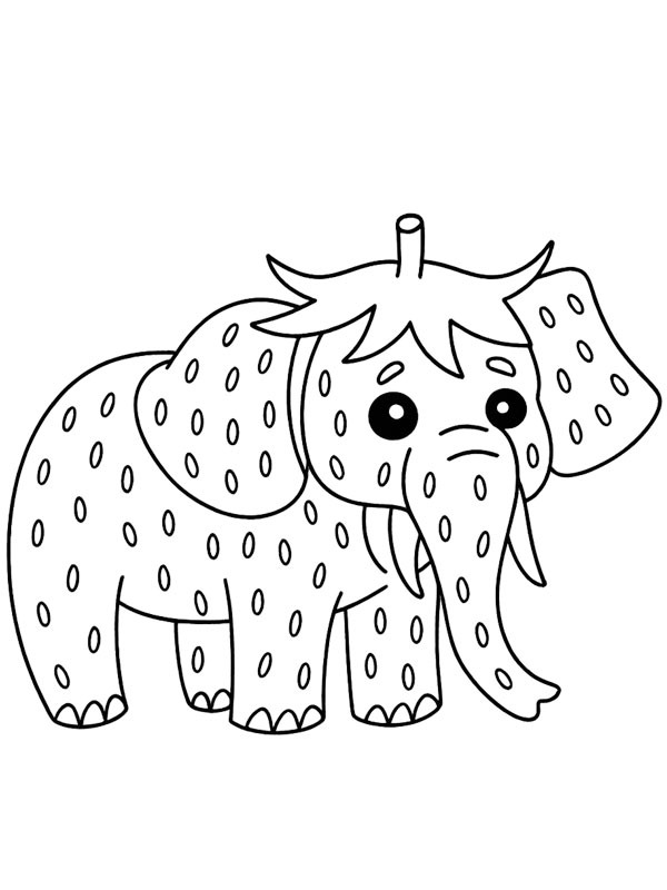 Strawberry Elephant disegno da colorare Strawberry Elephant disegno da colorare