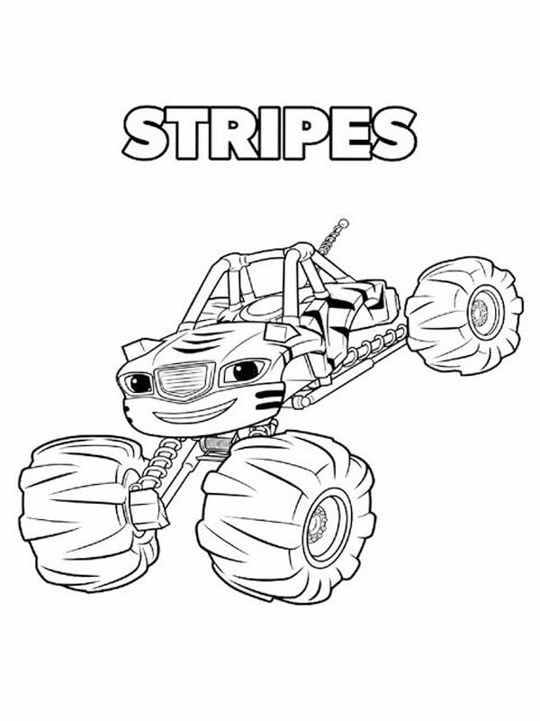 Stripes (Blaze e le mega macchine) disegno da colorare Stripes (Blaze e le mega macchine) disegno da colorare