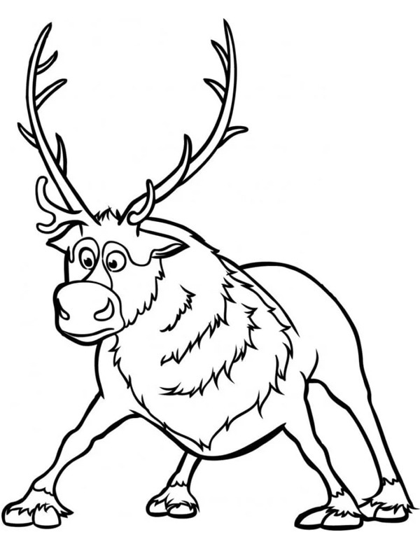 Renna Sven (Frozen) disegno da colorare Renna Sven (Frozen) disegno da colorare