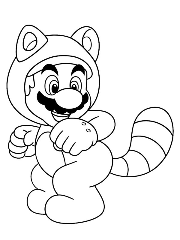 Mario tanuki disegno da colorare Mario tanuki disegno da colorare