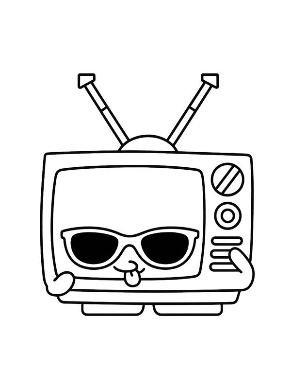 Teenie TV Shopkins disegno da colorare Teenie TV Shopkins disegno da colorare