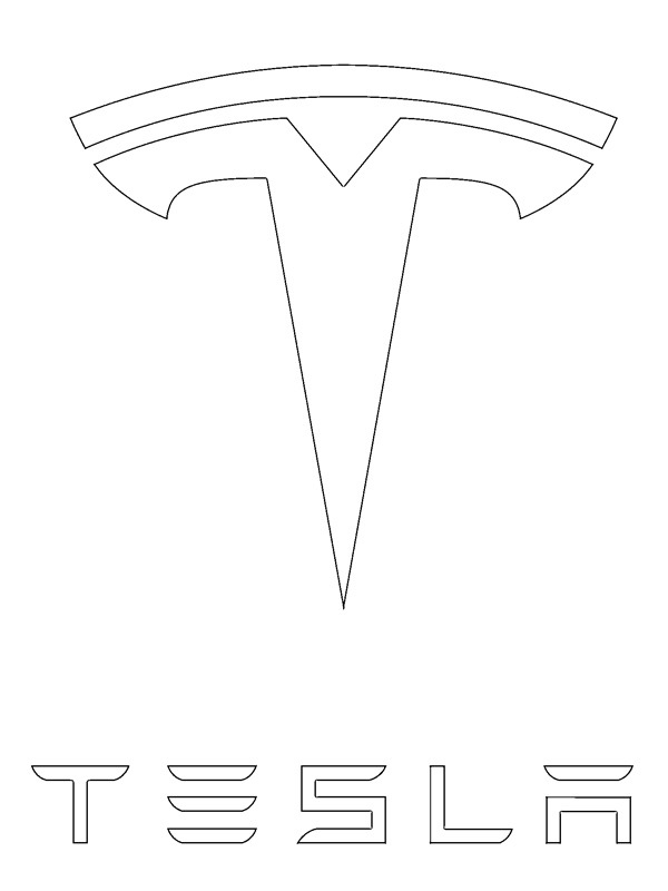 Tesla logo disegno da colorare